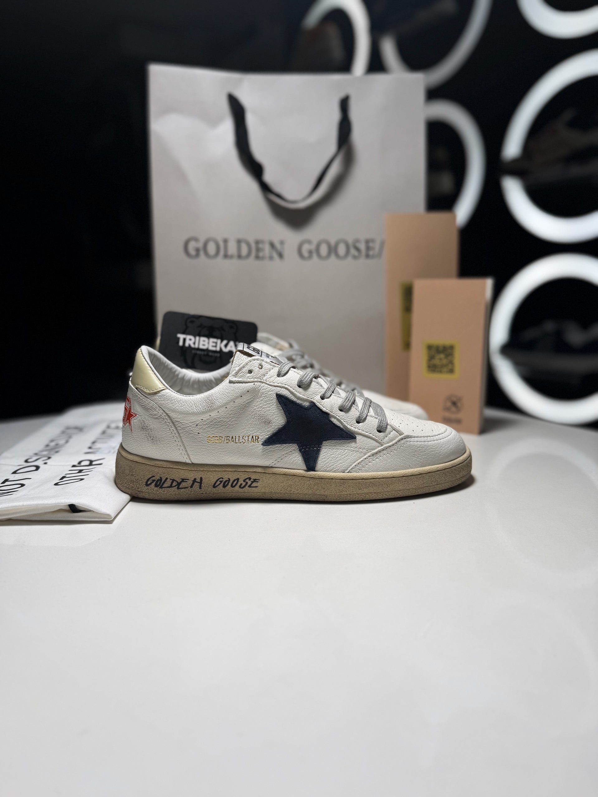 GOLDEN GOOSE BALLSTAR WHITE YELLOW