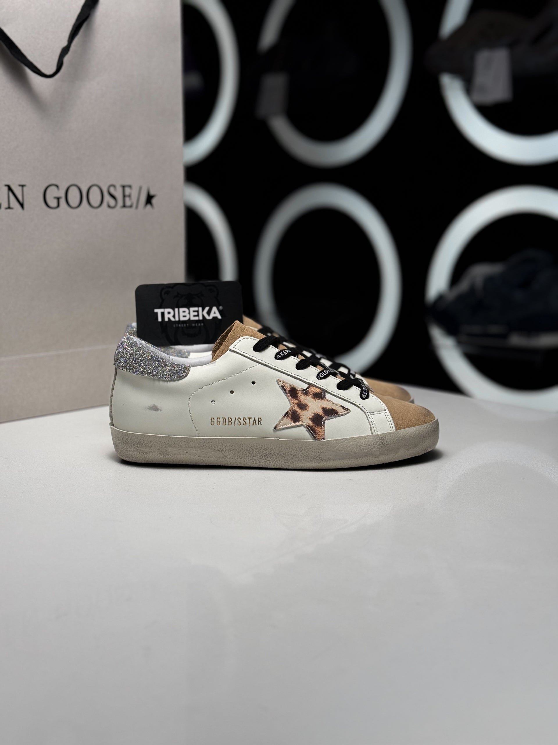 GOLDEN GOOSE SSTAR GOLD WHITE/PRINT