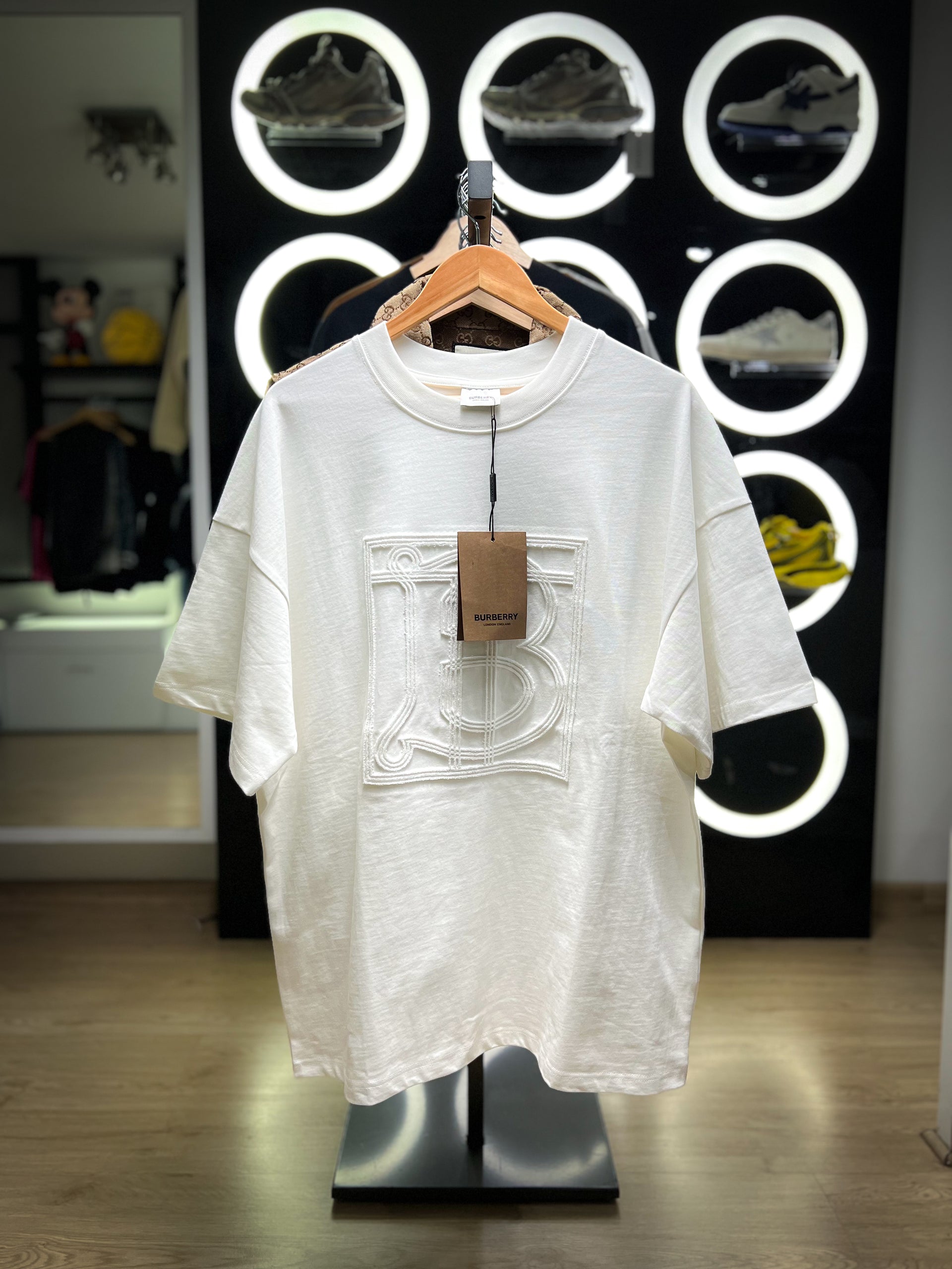 CAMISETA BURBERRY EMBROIDERY BLANCA