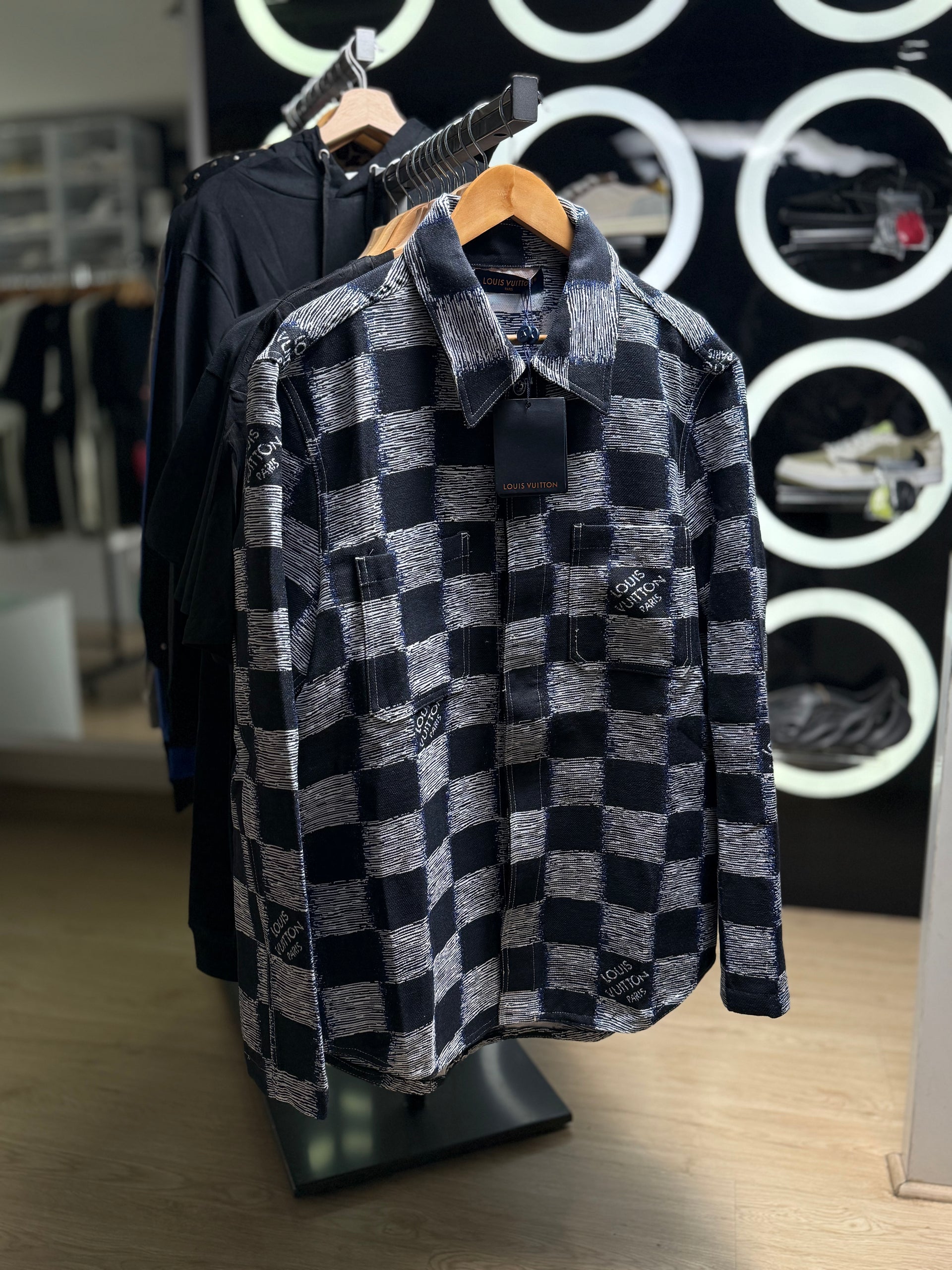 CAMISA LV DAMIER PATTERN CHECHERED