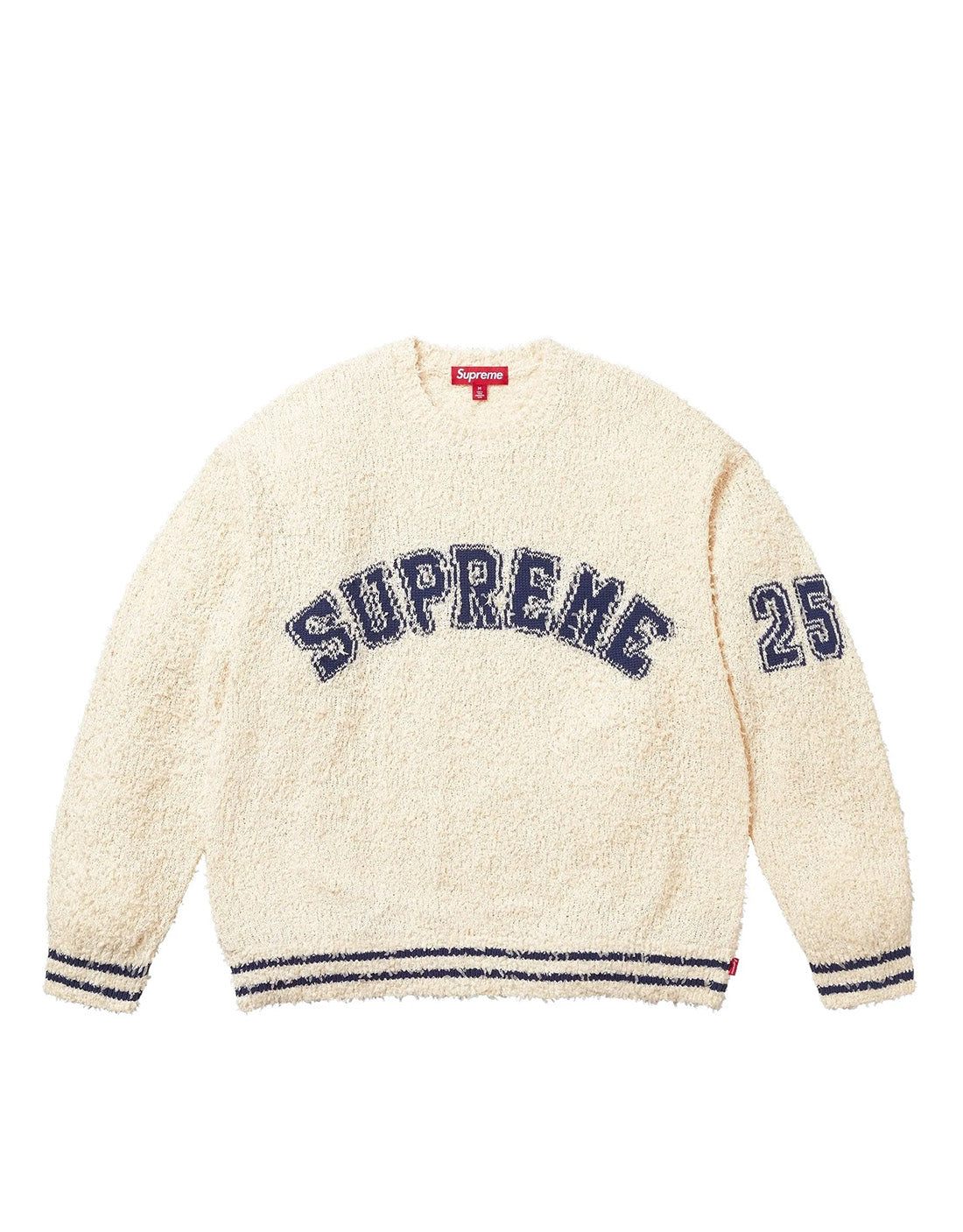 Sweater Textured Arc beige/blue