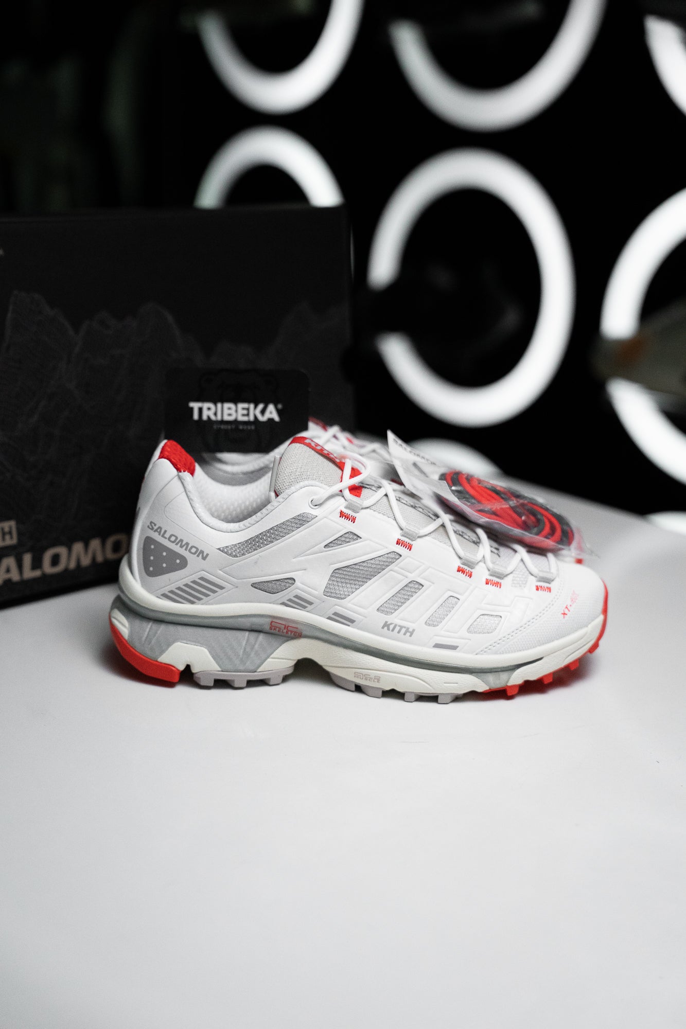 SALOMON XT-4K KITH WHITE RED