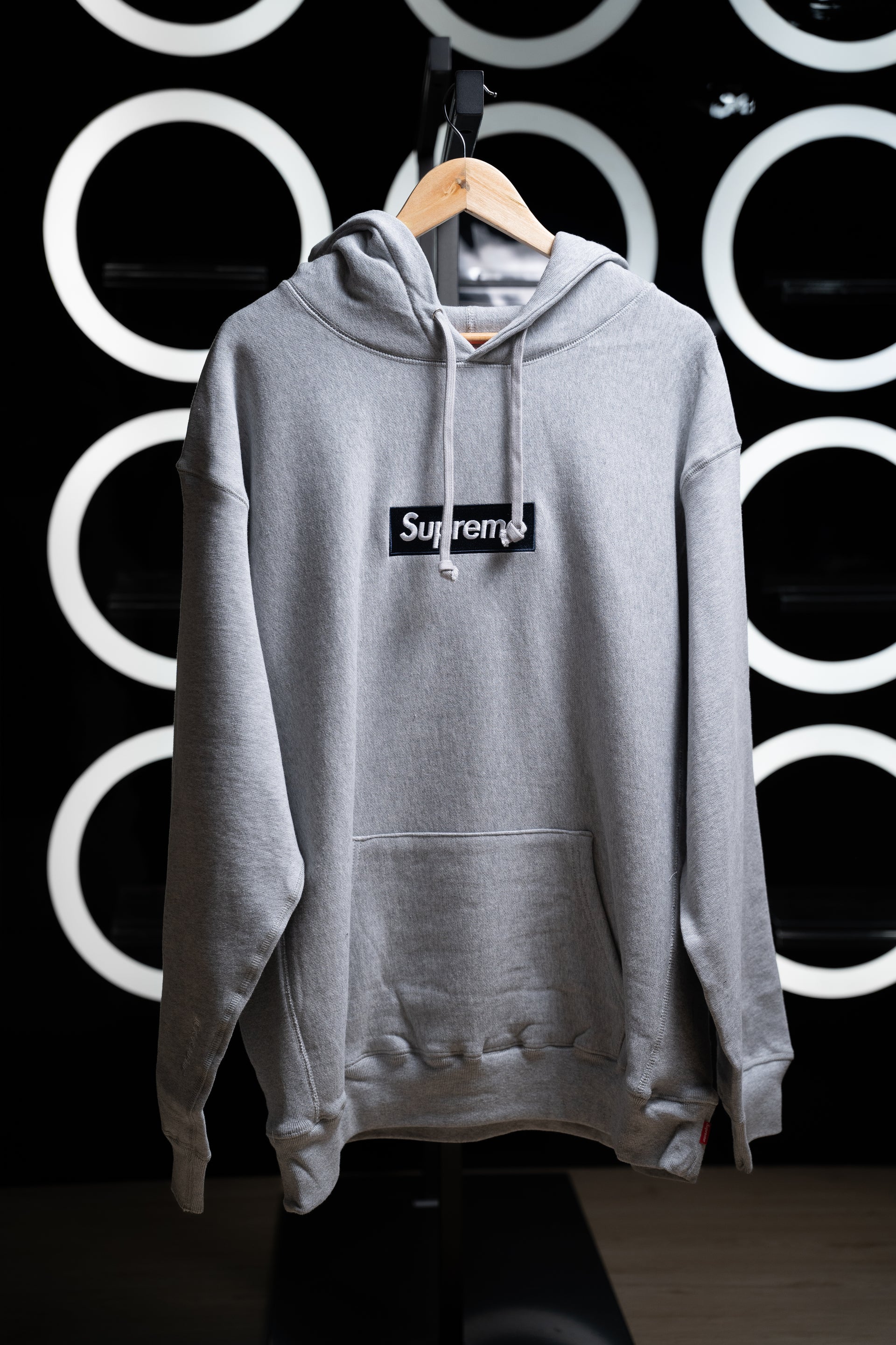 Hoodie Supreme box logo Heather grey