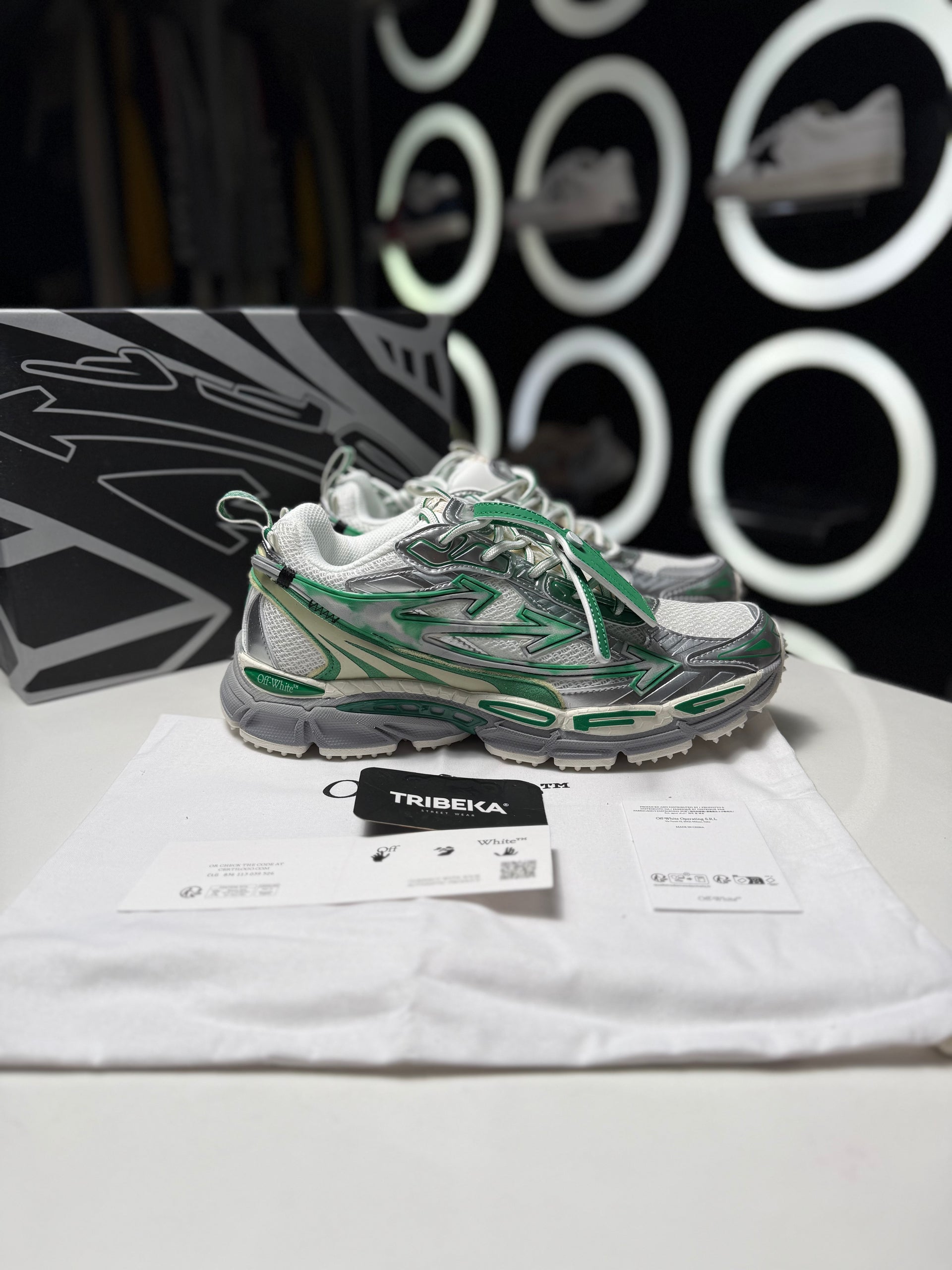 OFF WHITE "BE RIGHT BACK" SILVER TURQUOISE