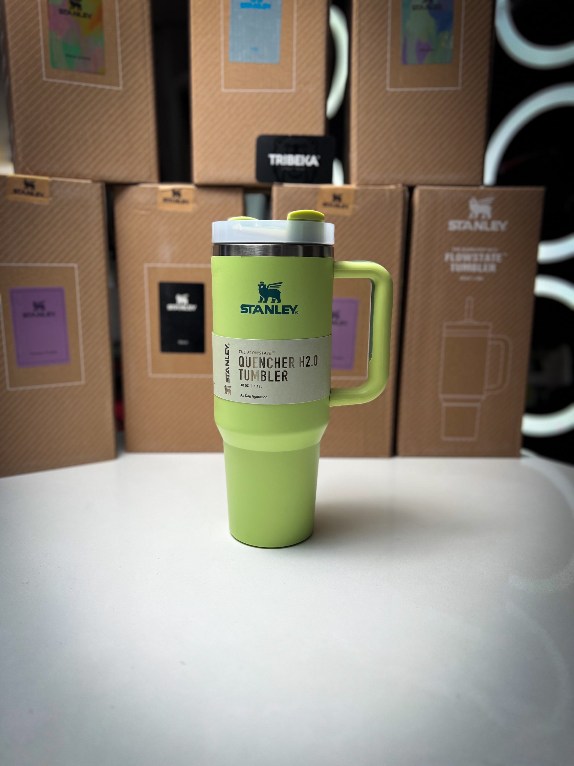 Termo Stanley Quencher 1.2 L (40 oz) verde manzana