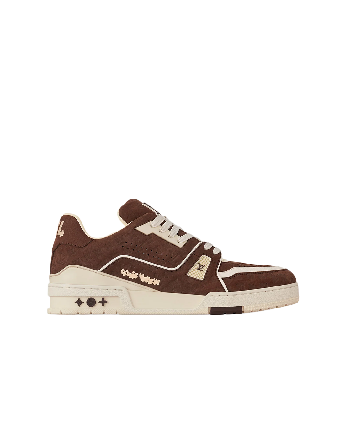 LV TRAINERS BROWN EMBOSSED