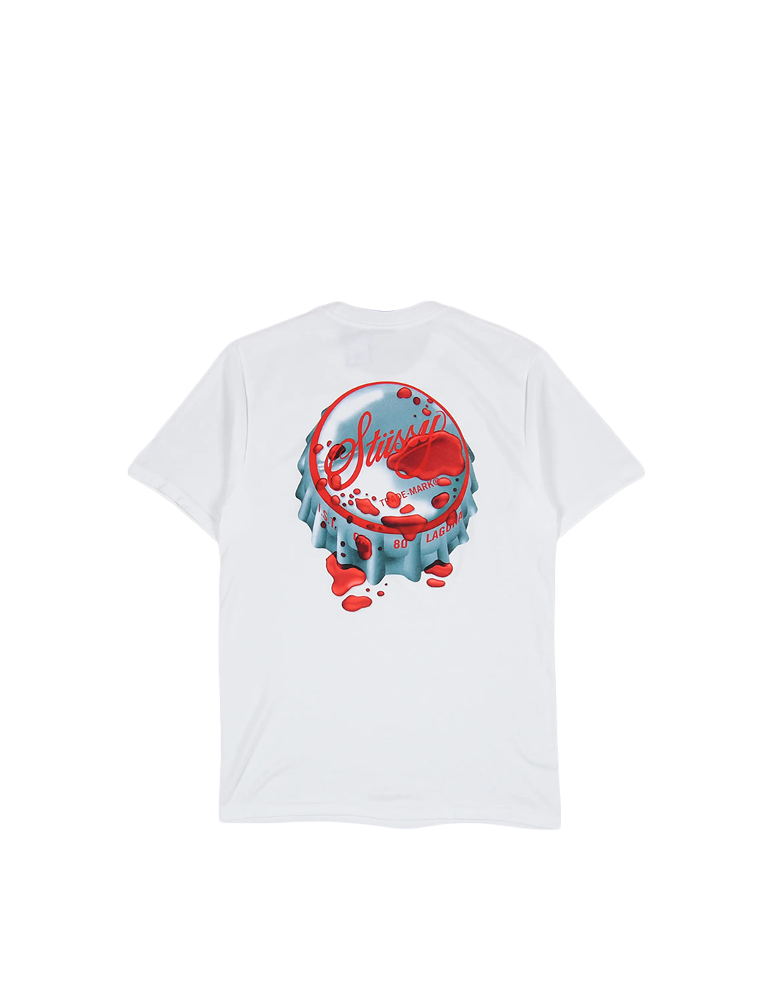 CAMISETA STUSSY "BOTTLECAP" BLANCA