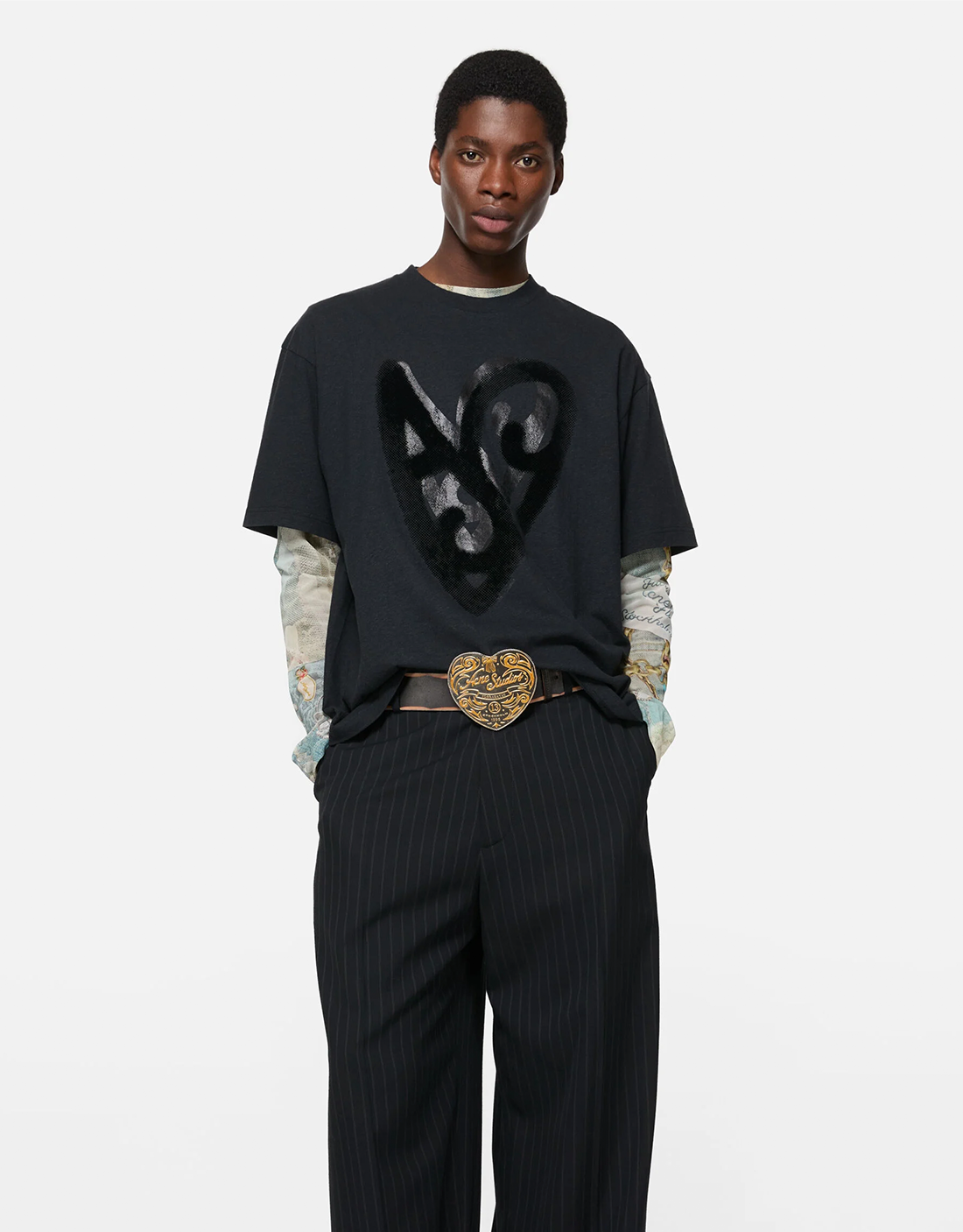 Camiseta Acne studios optic negra