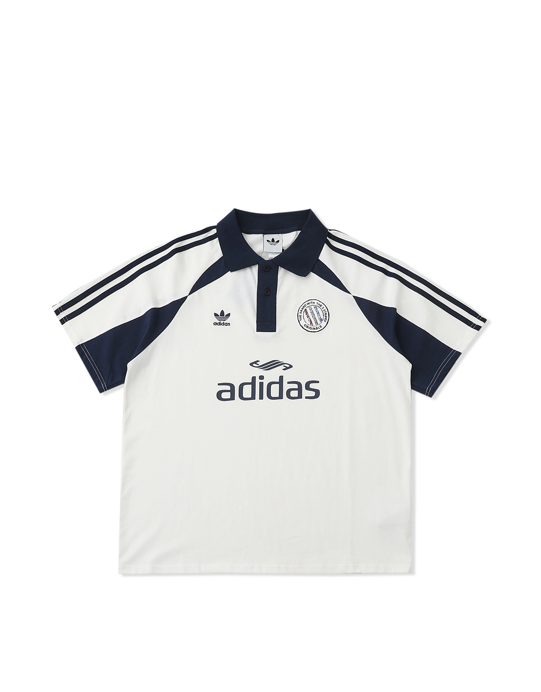 CAMISETA POLO ADIDAS STRIPES BLANCA