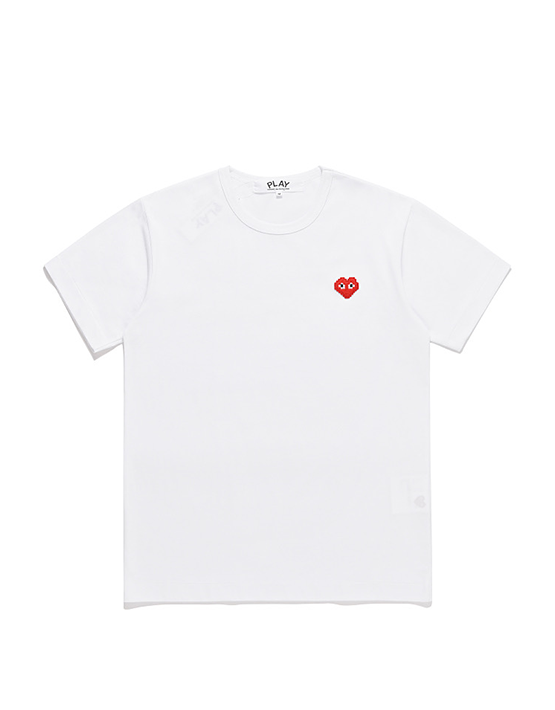 CAMISETA COMME DES GARCON WHITE PIXEL HEART