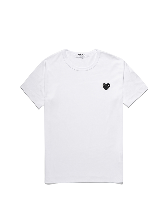 CAMISETA COMME DES GARCON WHITE BLACK HEART