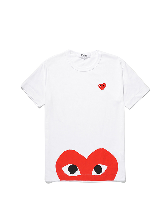 CAMISETA COMME DES GARCON WHITE BOTTOM HEART