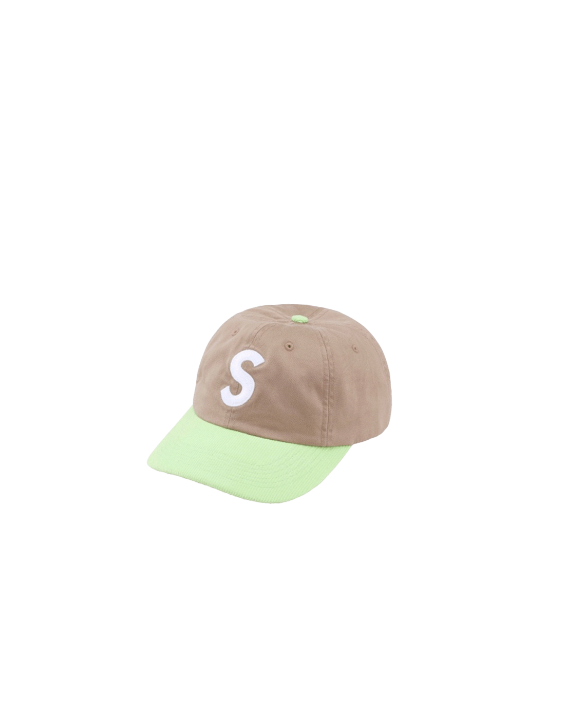 GORRA SUPREME S LOGO 6 PANELS BROWN/GREEN