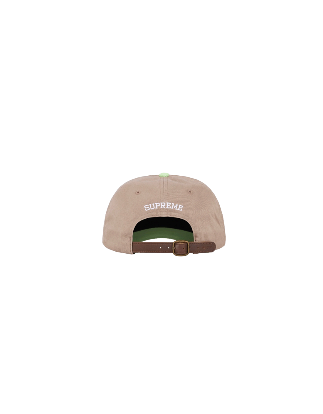 GORRA SUPREME S LOGO 6 PANELS BROWN/GREEN