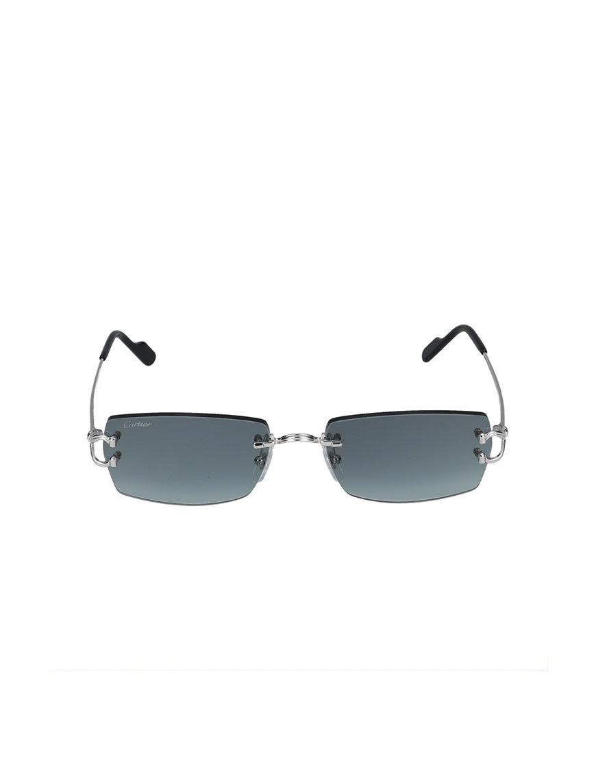 CARTIER RECTANGLE RIMLESS BLACK LENS