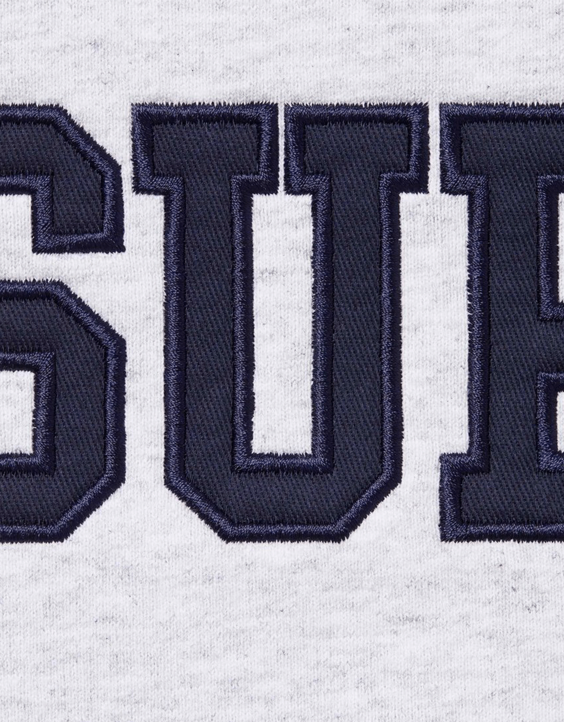 Crewneck supreme collegiate half zip pullover grey
