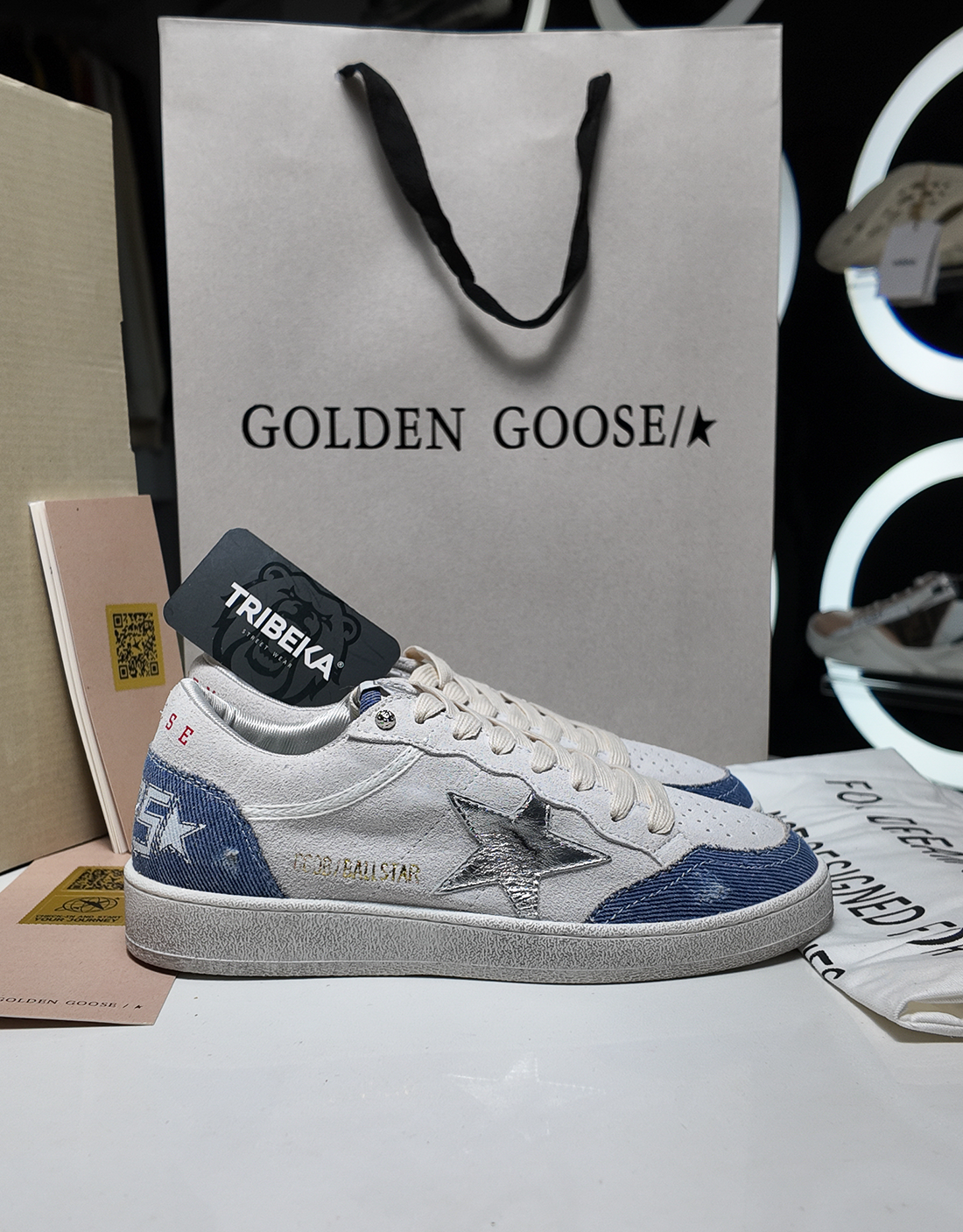 GOLDEN GOOSE BALLSTAR DENIM BLUE