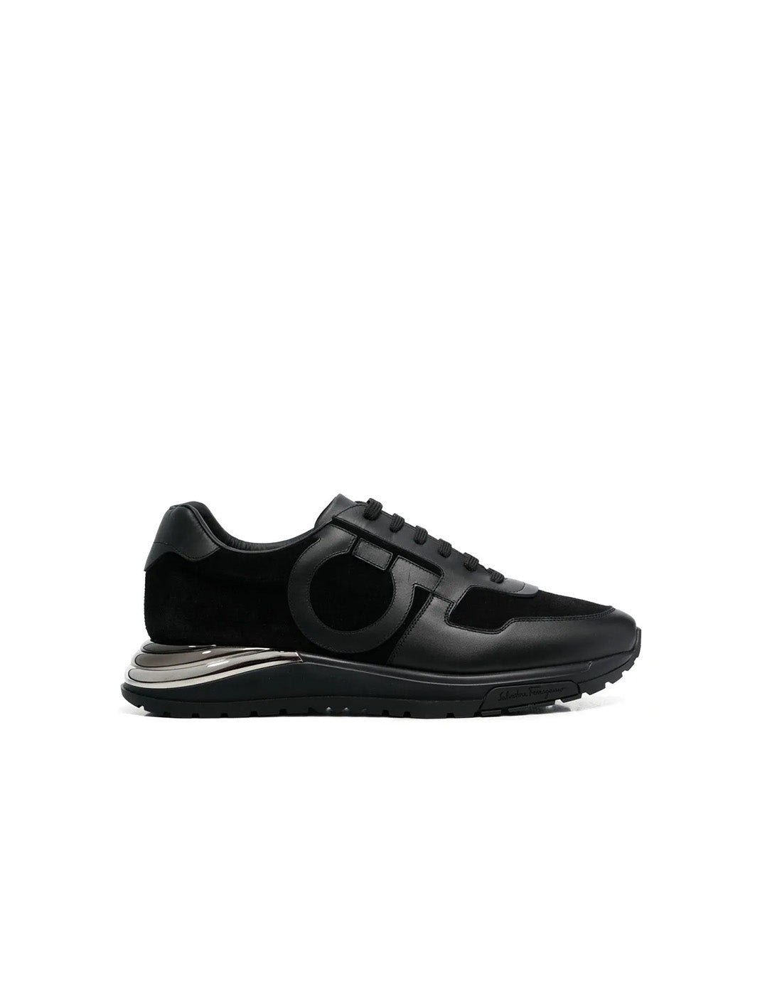 FERRAGAMO GANCINI PATCH LACE UP BLACK