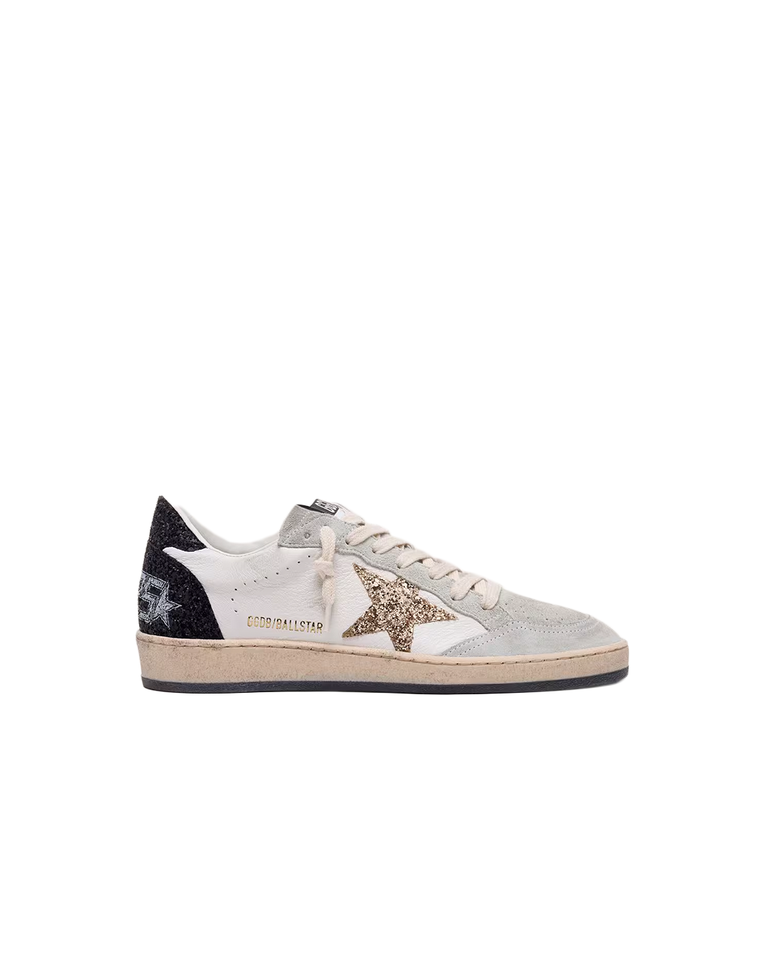 GOLDEN GOOSE BALLSTAR WHITE GOLD/BLACK STAR