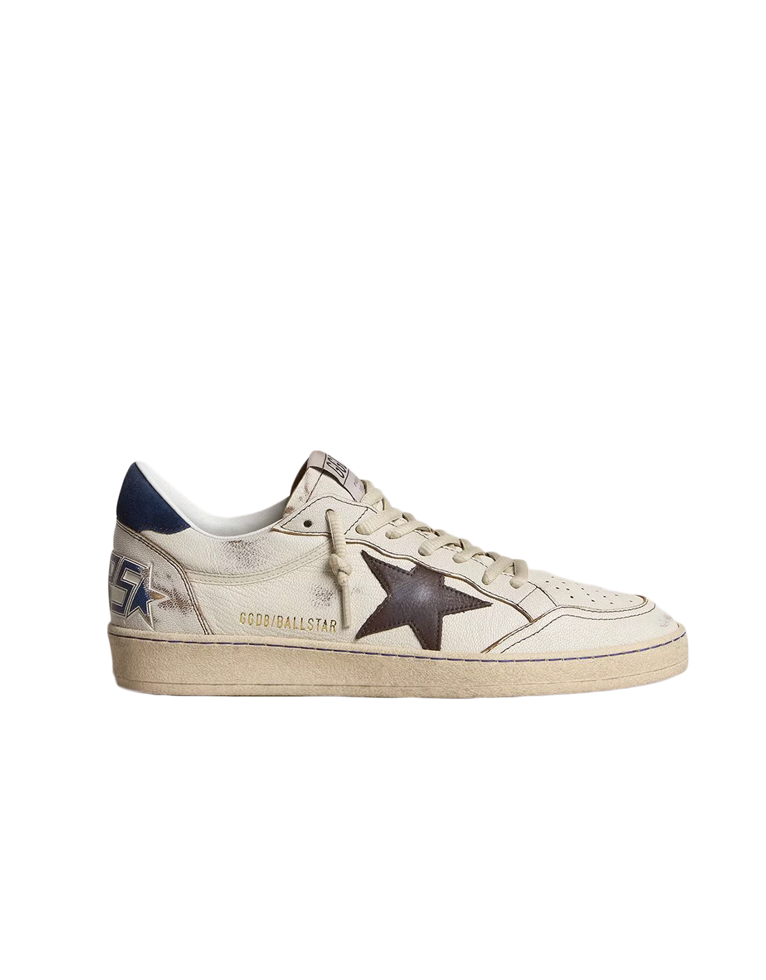 GOLDEN GOOSE BALLSTAR BLUE SUEDE BROWN STAR