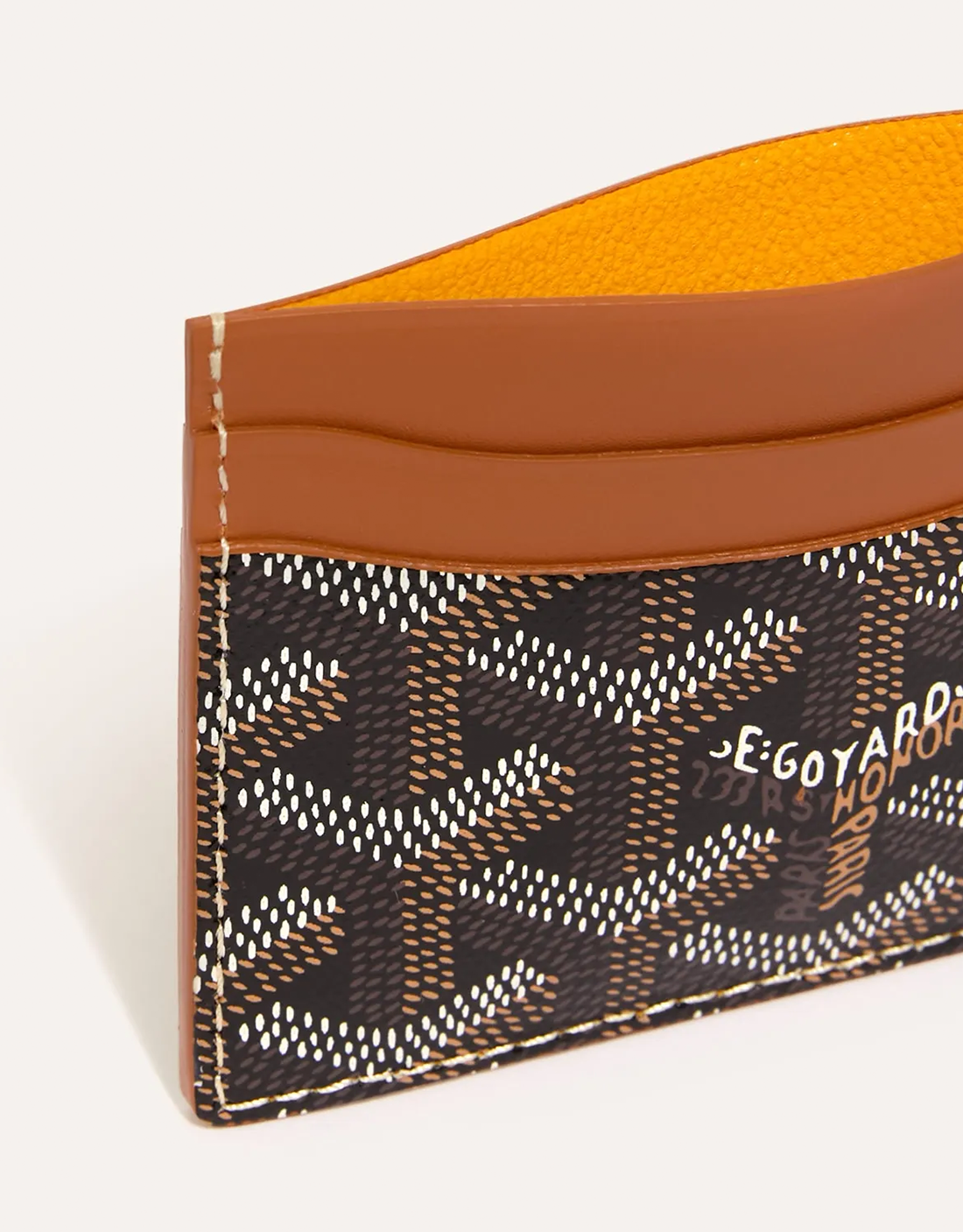 TARJETERO GOYARD SAINT SULPICE BLACK/BROWN