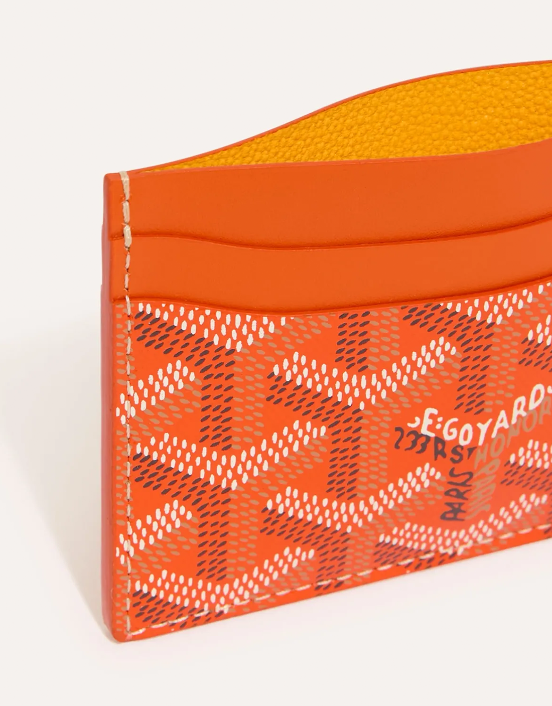 TARJETERO GOYARD SAINT SULPICE ORANGE