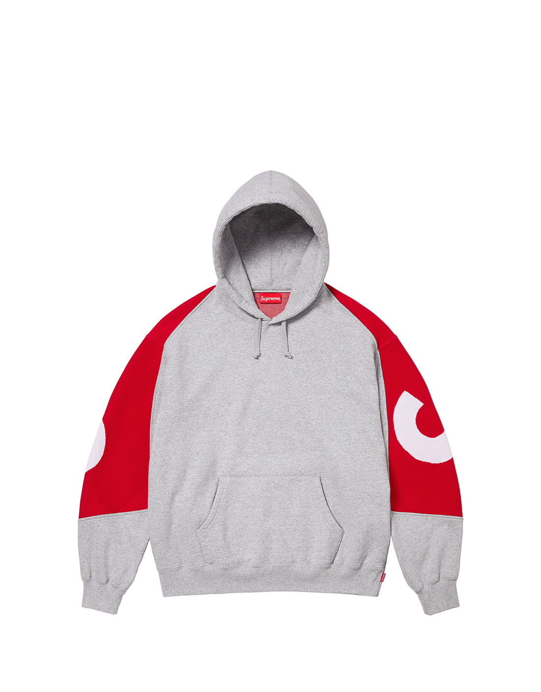 Hoodie Supreme "Big logo" jacquard Red