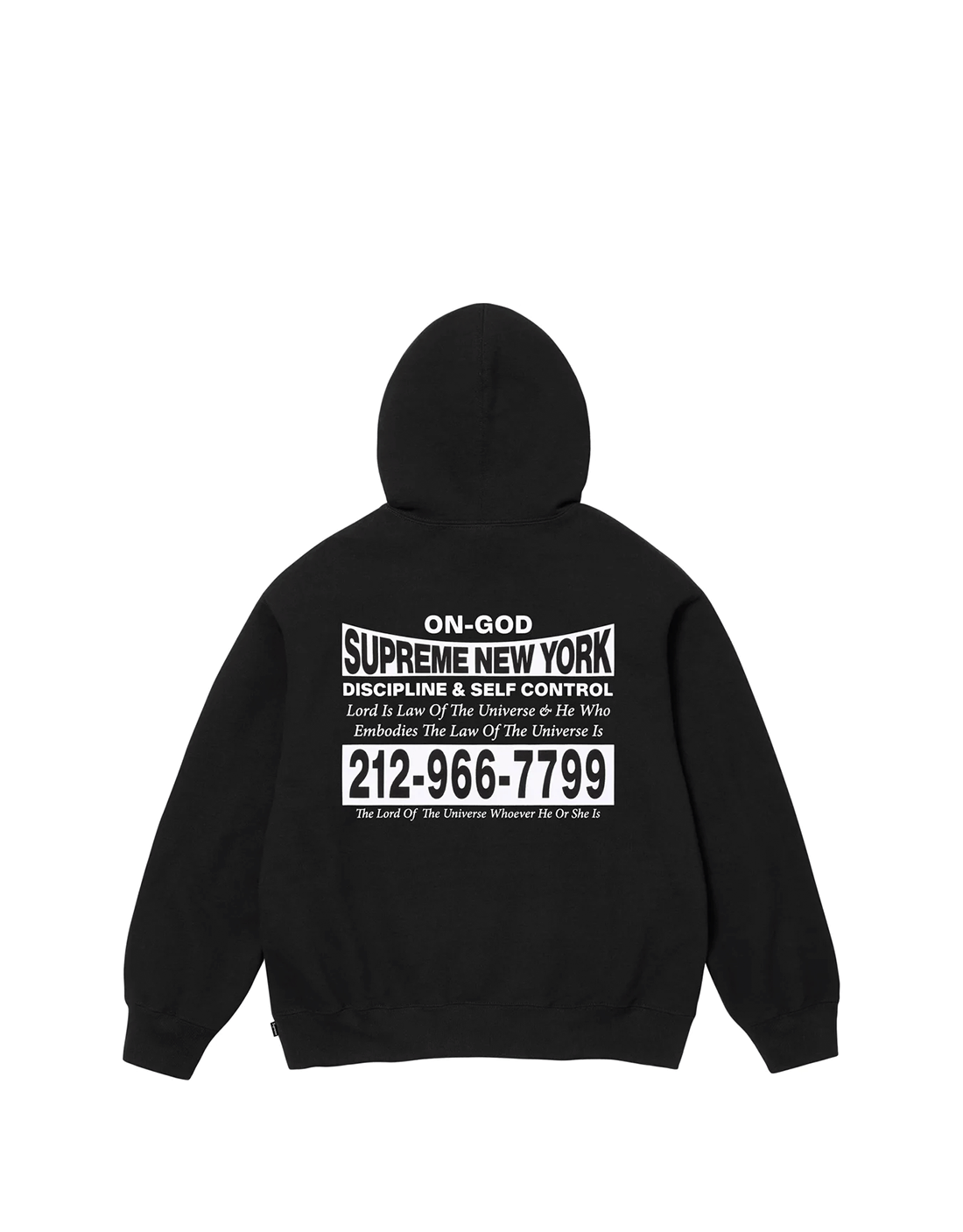 Hoodie supreme on god black