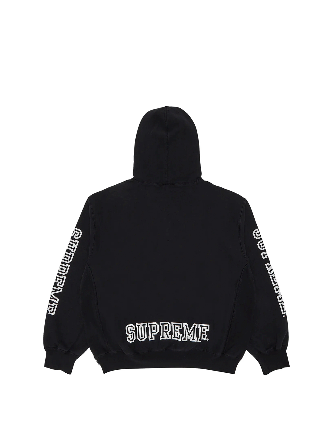 Hoodie supreme collegiate sleeve black
