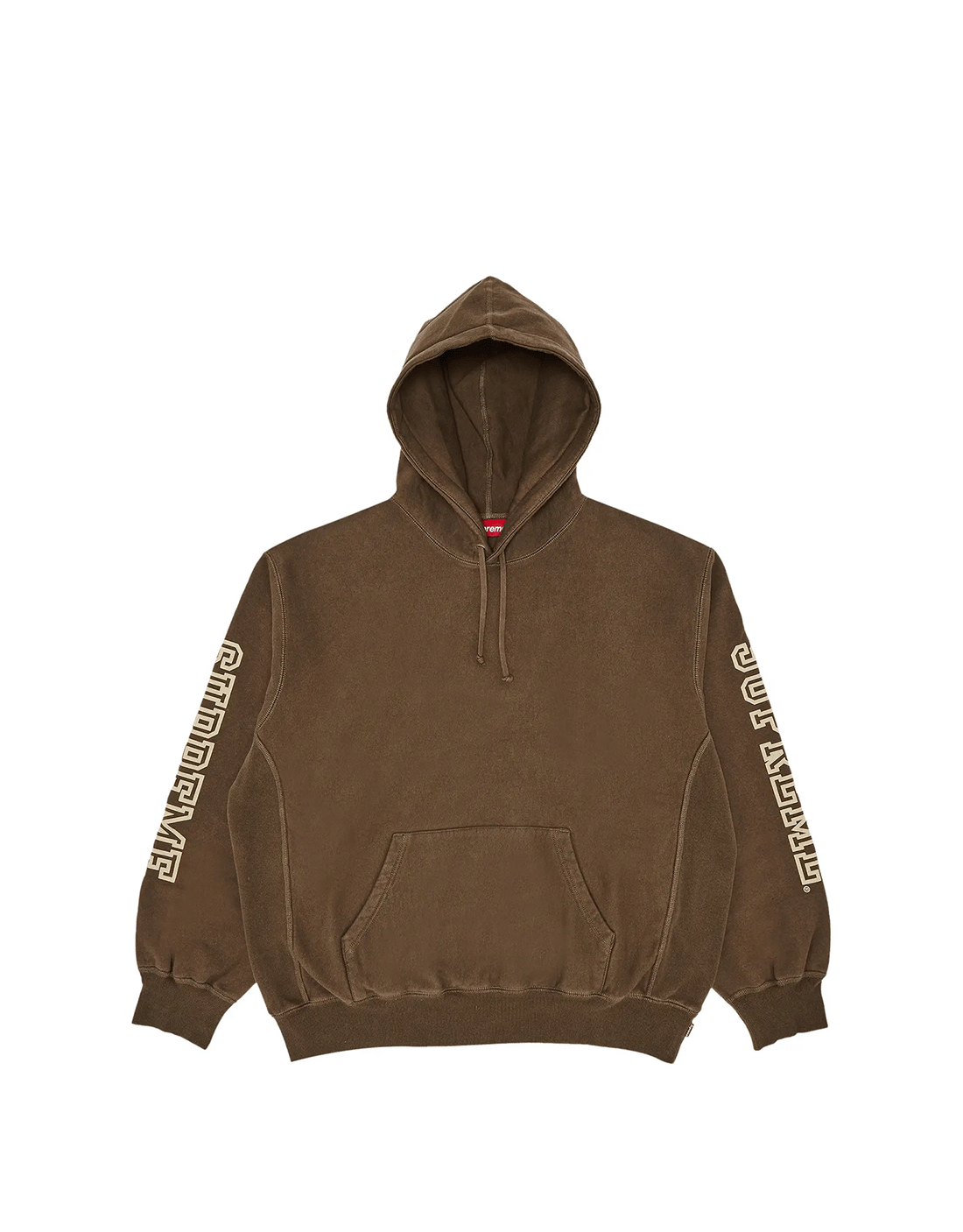Hoodie supreme collegiate sleeve brown