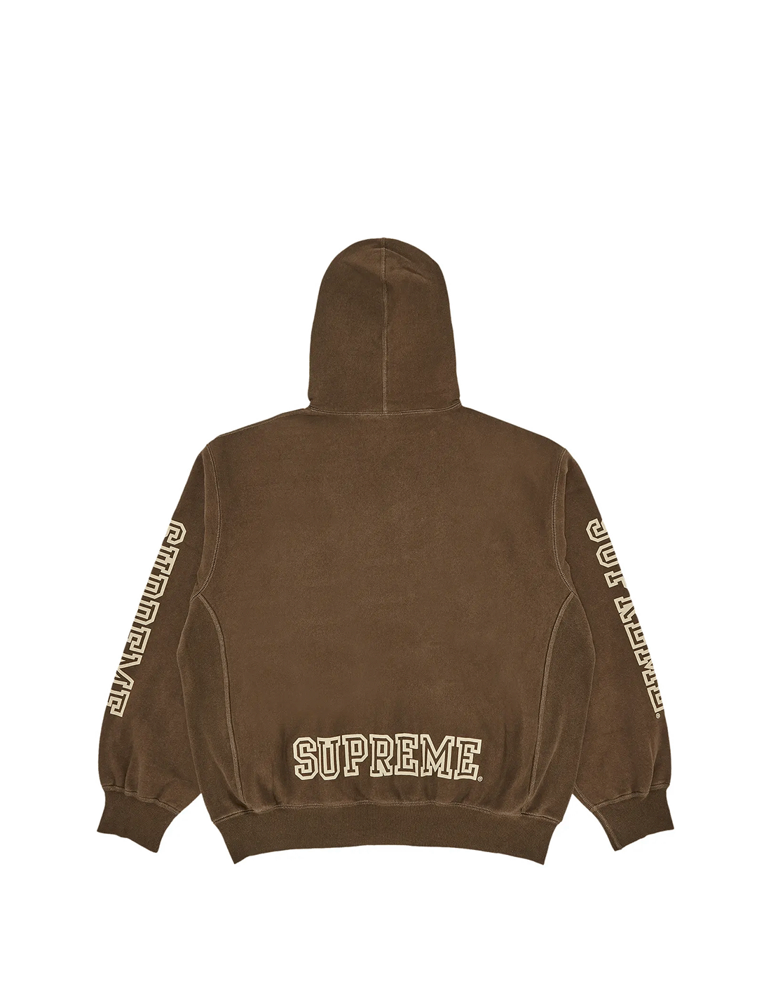 Hoodie supreme collegiate sleeve brown