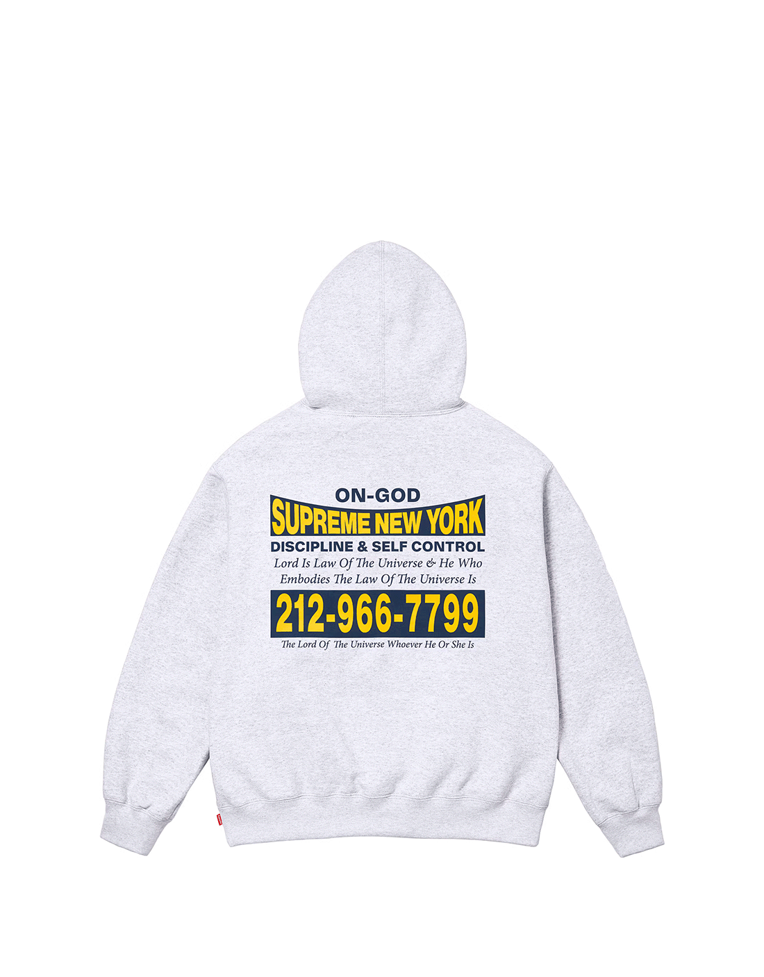 Hoodie supreme on god grey