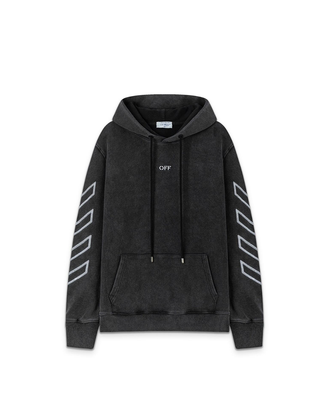 HOODIE OFF WHITE APPLIQUE ARROW
