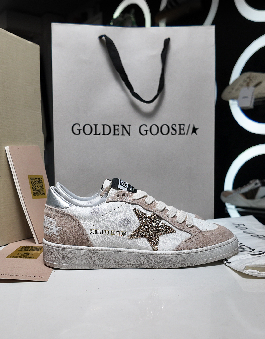 GOLDEN GOOSE BALLSTAR PINK GOLD