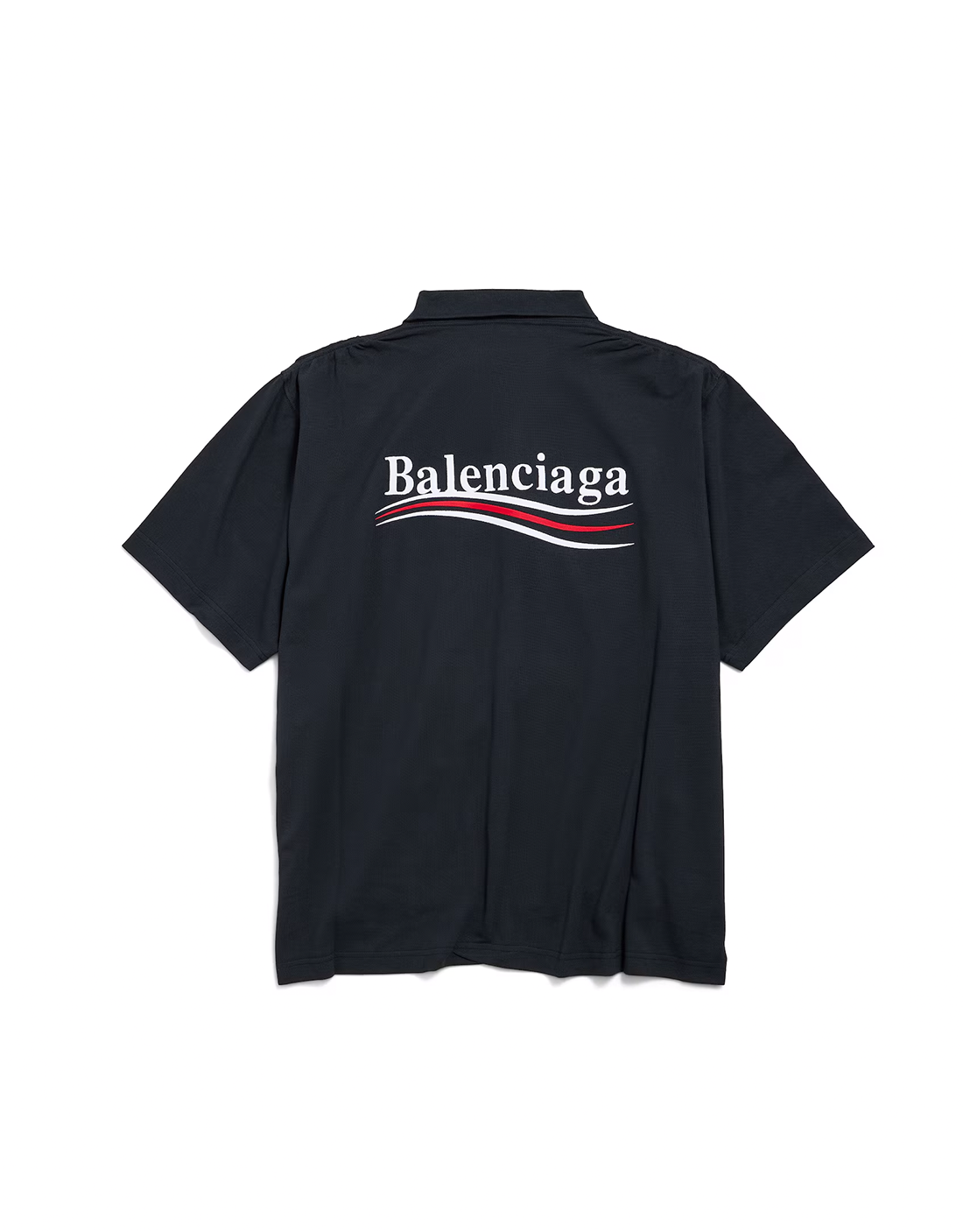 BALENCIAGA BLACK POLO POLITICAL CAMPAIGN