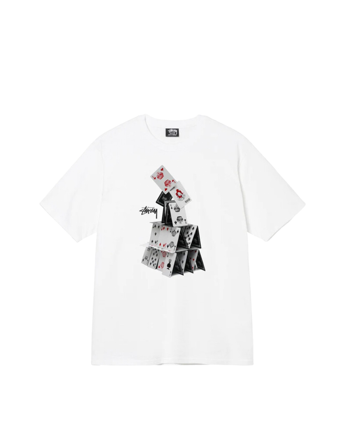 Camiseta Stussy House of cards blanca