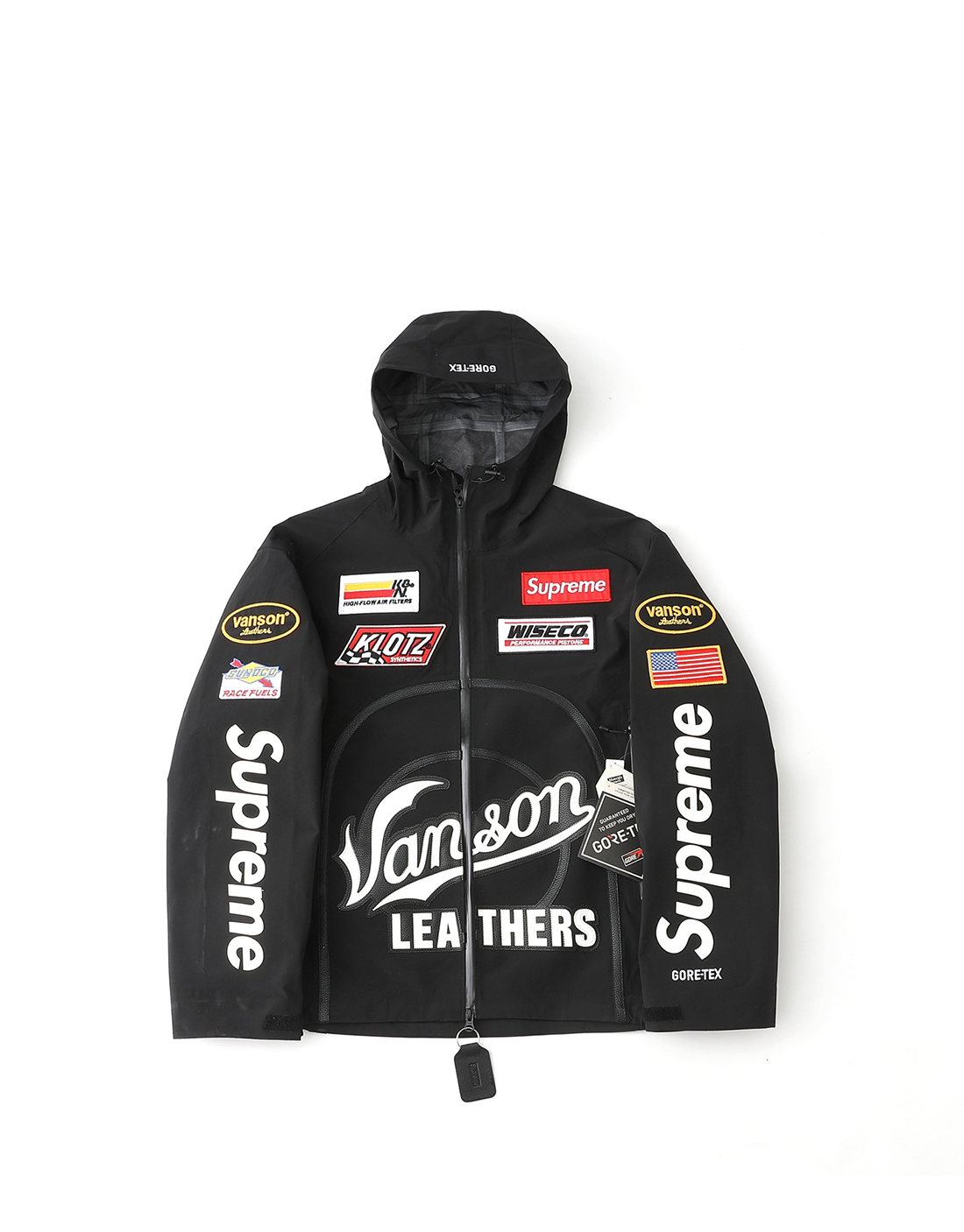 Chaqueta Supreme Vanson Leathers GORE-TEX shell BLACK