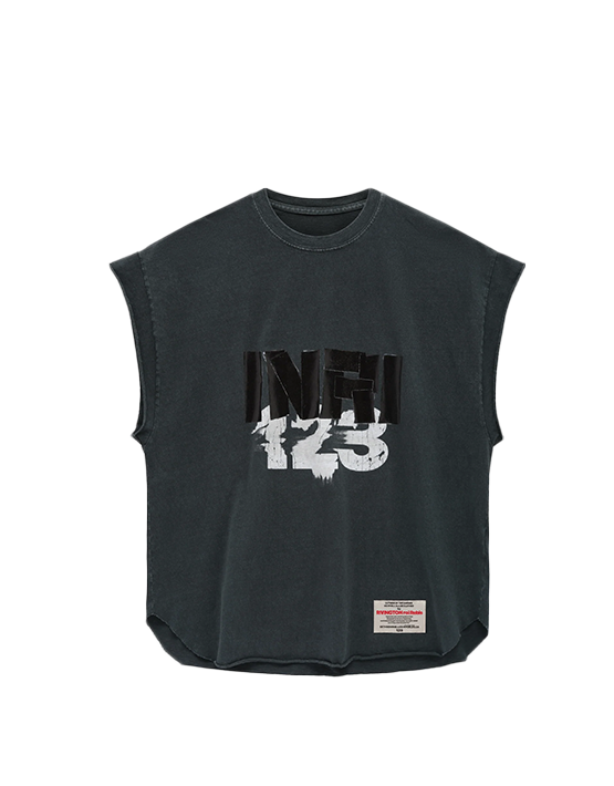 T SHIRT INRI Cut Off FOG x 123RRR BLACK