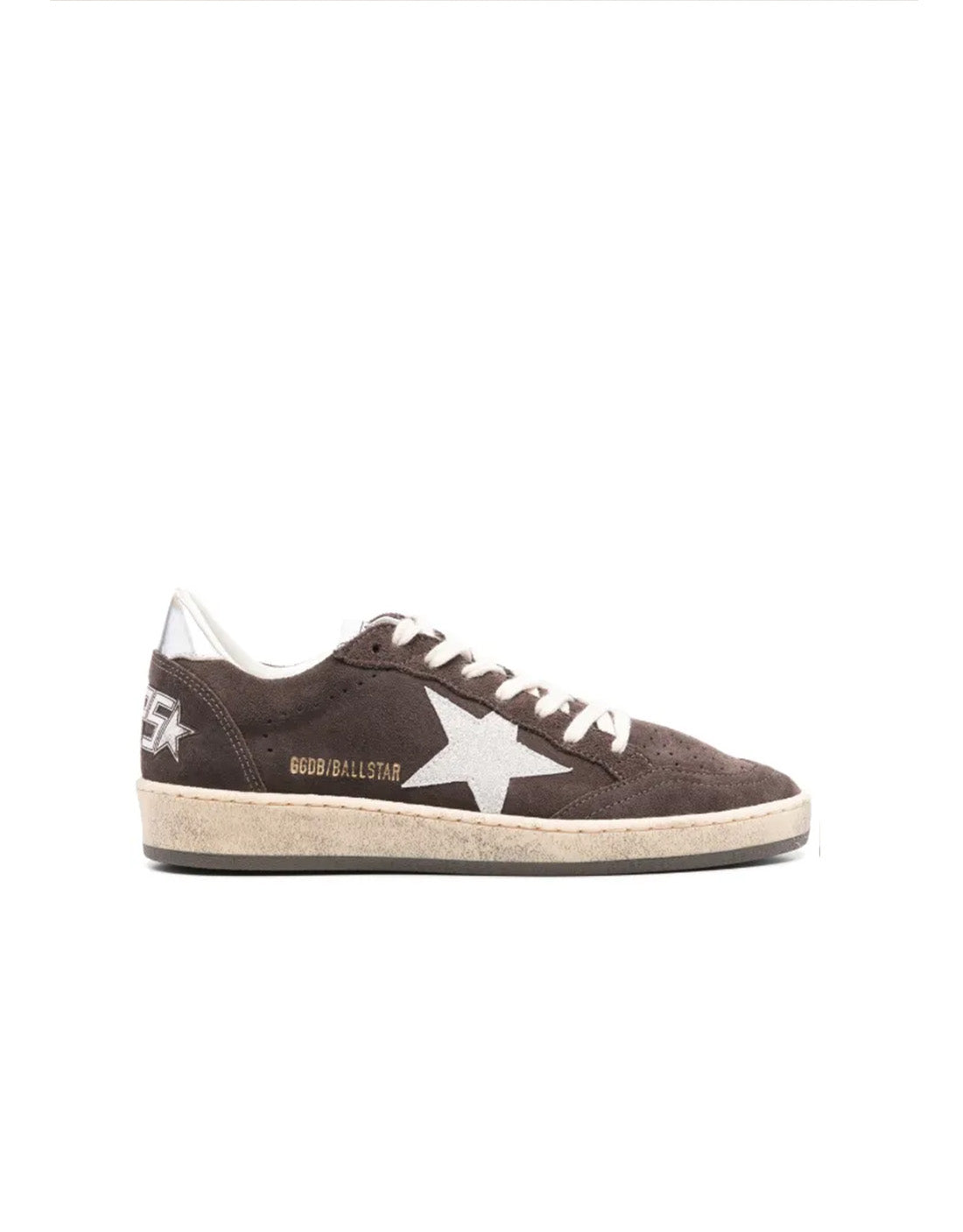 GOLDEN GOOSE BALLSTAR BROWN SILVER