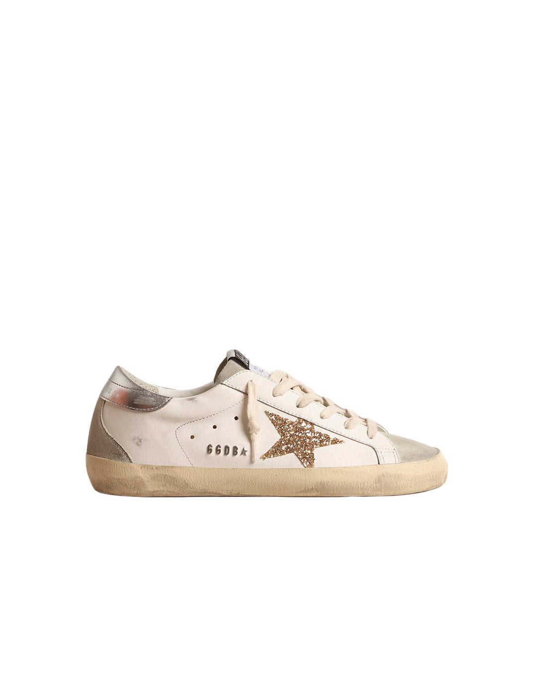 GOLDEN GOOSE SSTAR WHITE GOLD SHINE