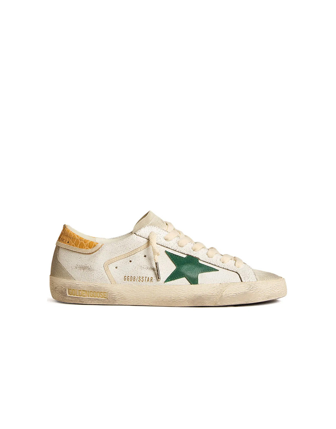 GOLDEN GOOSE SSTAR WHITE/YELLOW GREEN