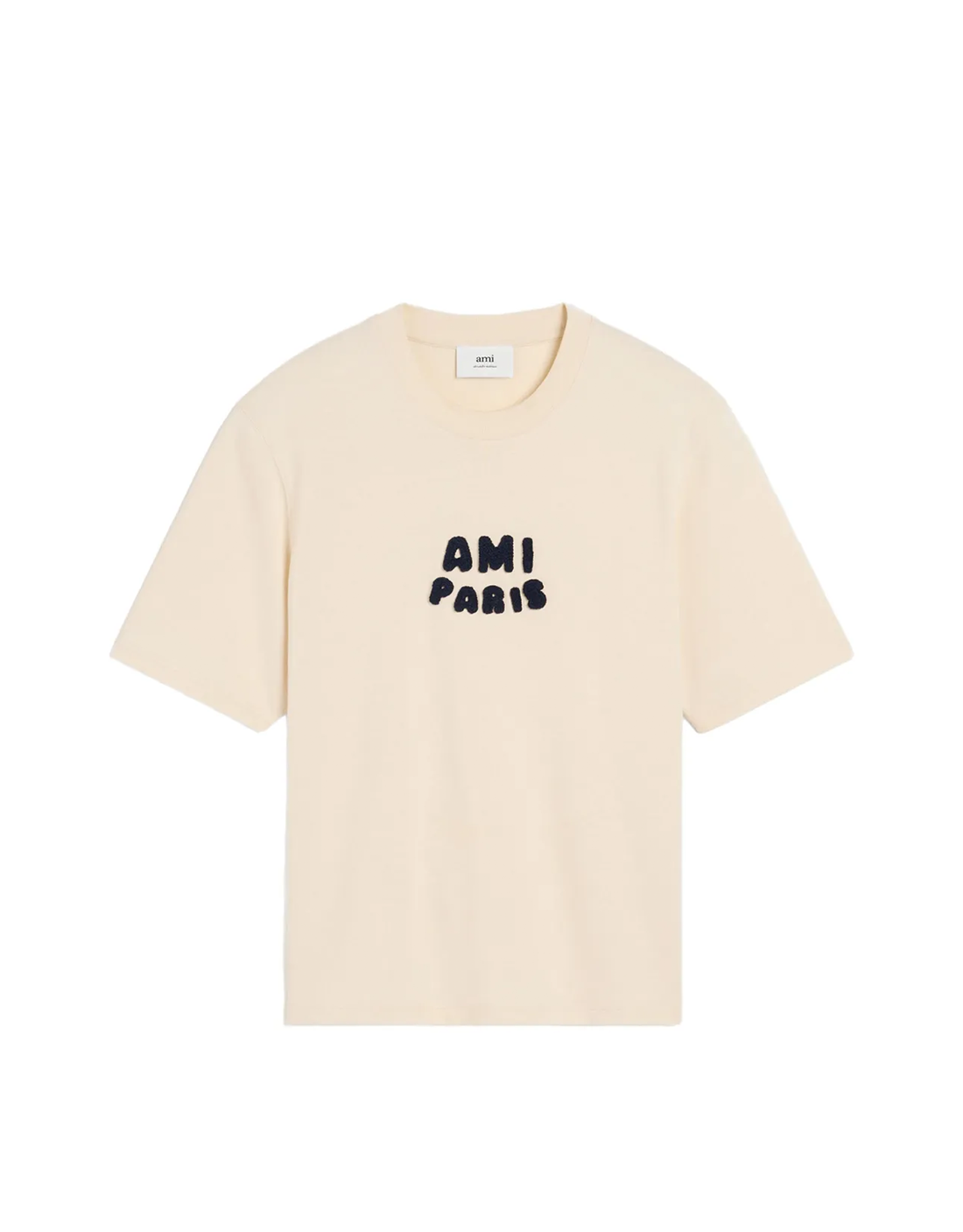 Camiseta AMI Paris logo beige