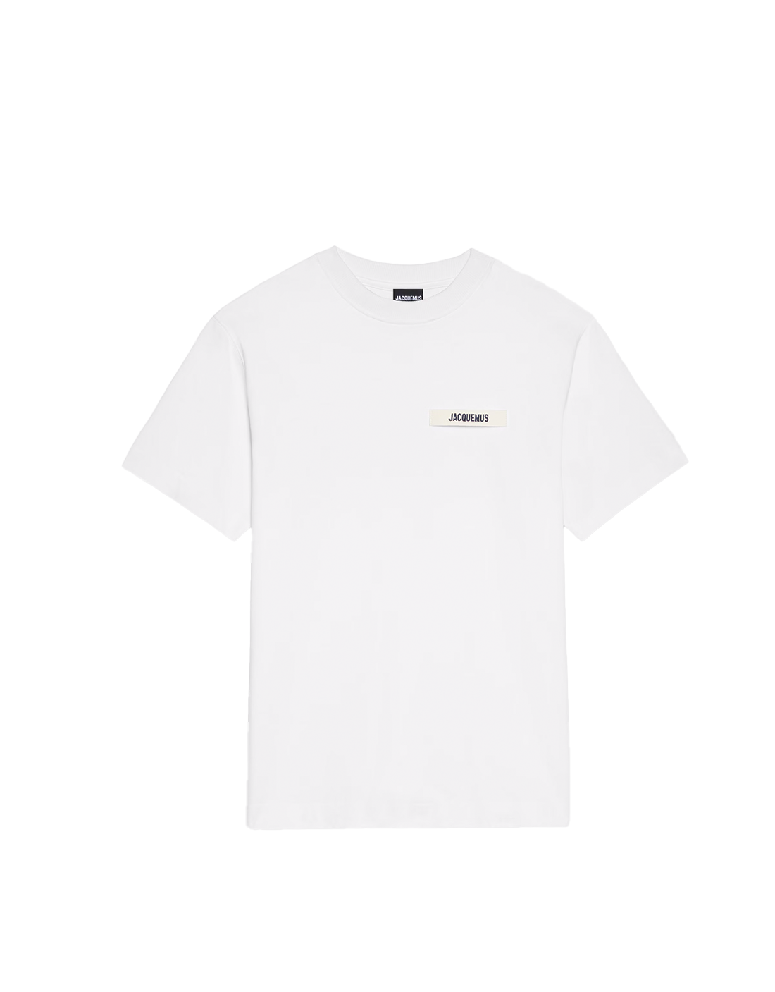 Camiseta Jacquemus logo patch blanca
