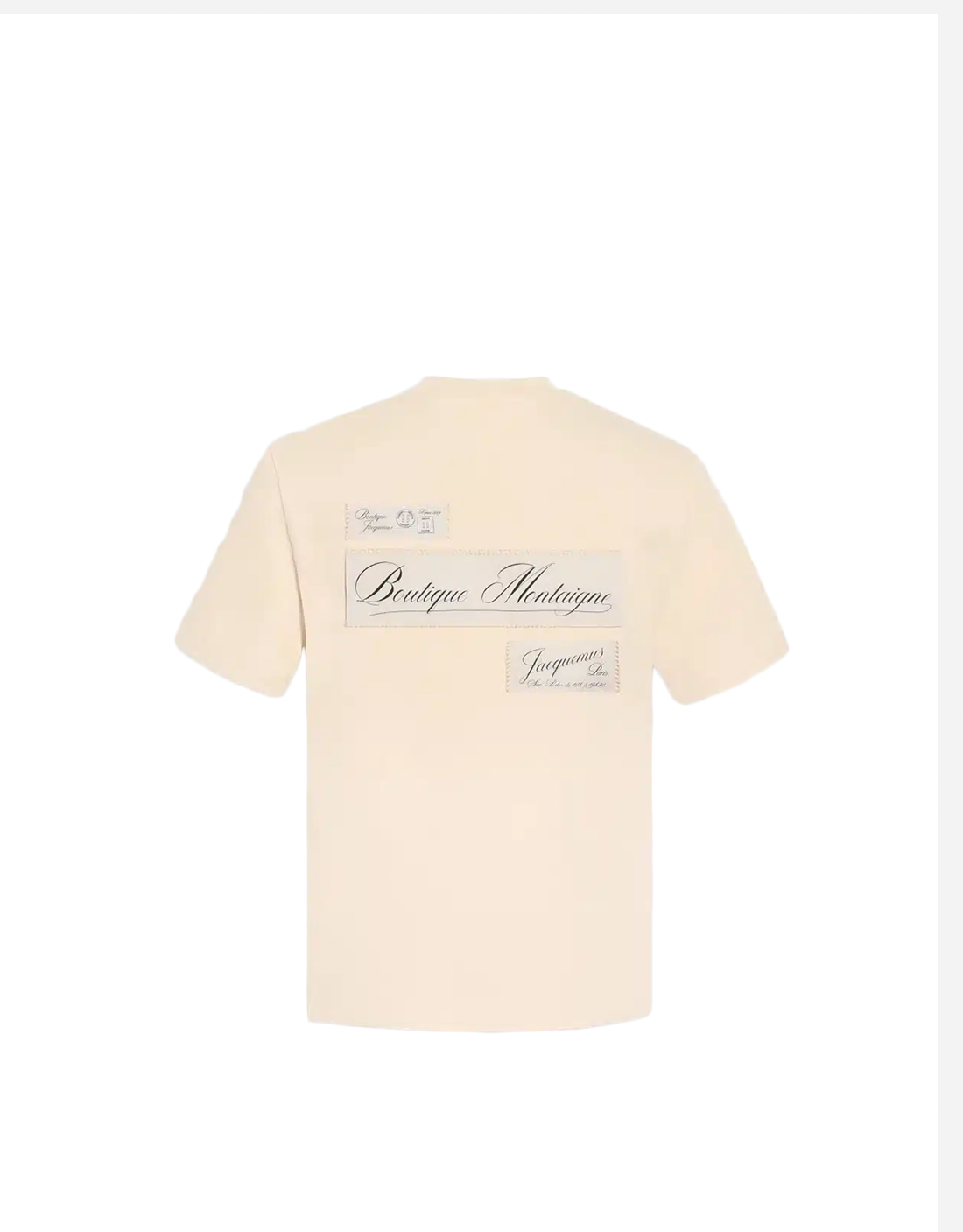 CAMISETA JACQUEMUS "BOUTIQUE MONTAIGNE" BEIGE