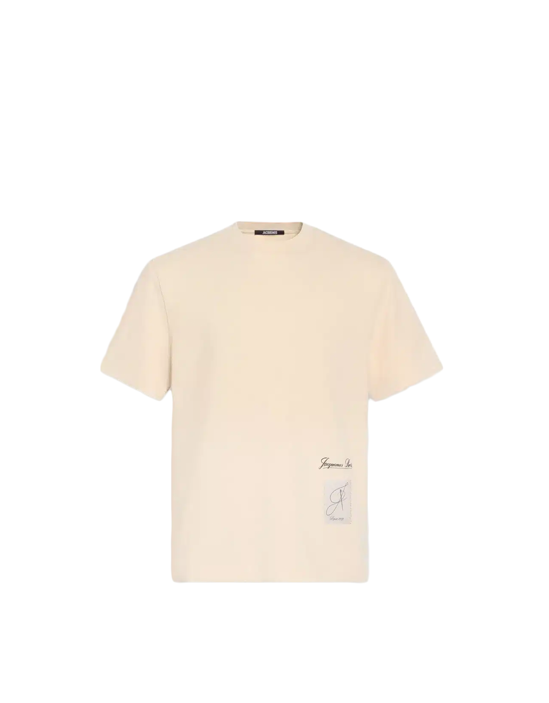 CAMISETA JACQUEMUS "BOUTIQUE MONTAIGNE" BEIGE