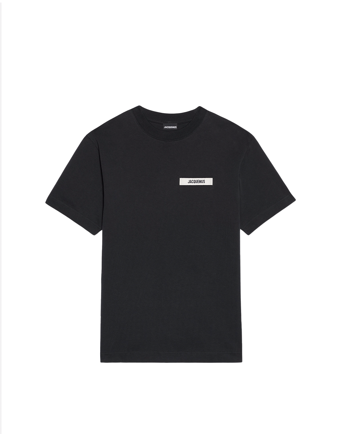 Camiseta Jacquemus logo patch negra