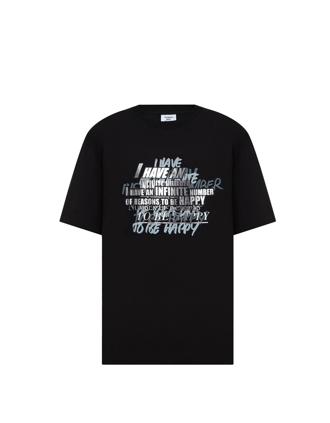 CAMISETA VETEMENTS "I HAVE INIFINITY" NEGRA
